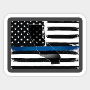 California Thin Blue Line Flag Sticker